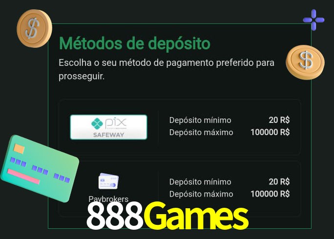 O cassino 888Games oferece uma grande variedade de métodos de pagamento